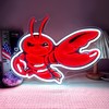 Red Lobster Neon Sign - Retro Crustacean LED Wall Decor
