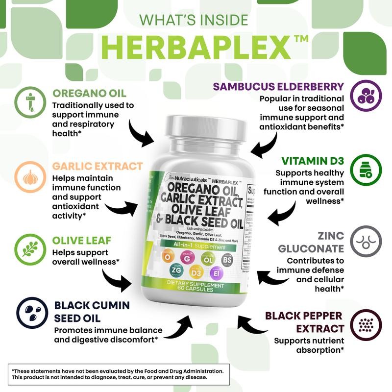 Herba Plex | Oil of Oregano, Garlic Extract, Olive Leaf