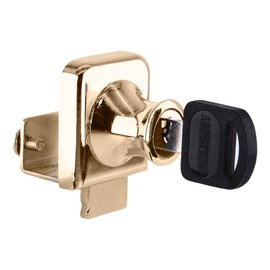 CRL Gold Plated Lock for 3/8" Single Glass Doors - Keyed Alike