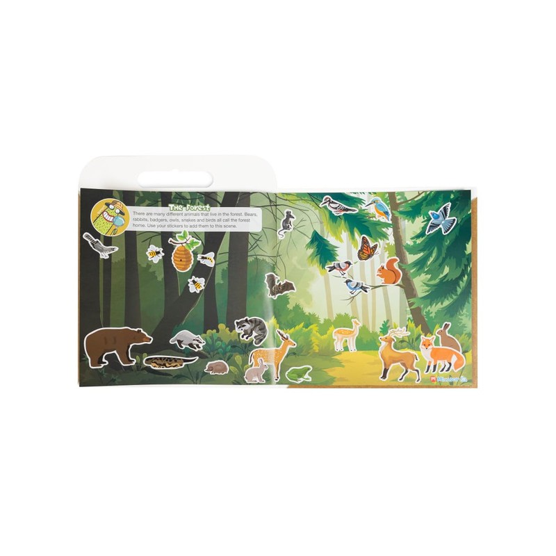Micador jR. Reusable Sticker Activities, Wildlife Pack - 7 Scenes