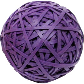 Color Rubber Band Ball (150 gm x 2) (>210 Rubber Bands per Ball) for DIY, Arts & Crafts, Document Organizing - Pack of 2 - Purple & Brown