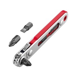 Bates- Mini Ratchet Wrench Screwdriver, 1/4" Magnetic 90 Degree Screwdriver, Low Profile Ratchet, Right Angle Screwdriver Low Profile Screwdriver, Small Ratchet, Angled Screwdriver for Tight Spaces