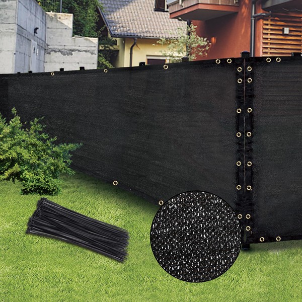 Black 4FT X 50FT Outdoor Privacy Screen Fence & Mesh