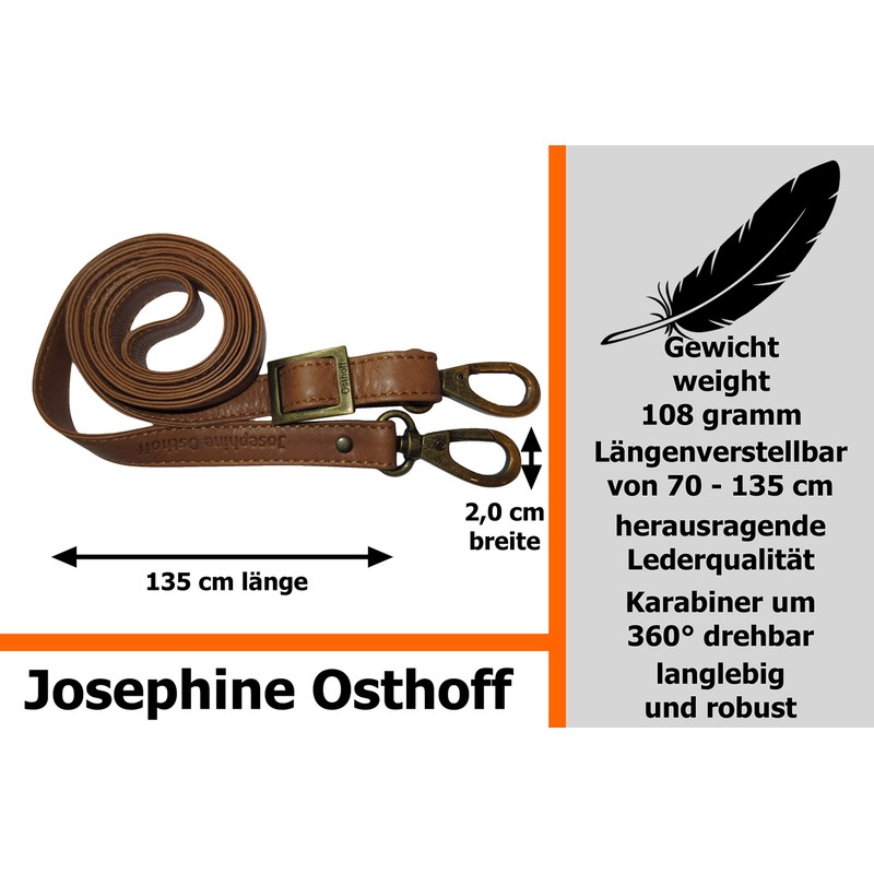 Josephine Osthoff Handtaschen-Manufaktur 2 cm Leather Shoulder Strap, Genuine Leather