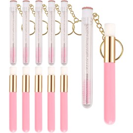 12 cepillos desechables para champú de pestañas, juego de cepillos para pestañas, 6 cepillos para extensiones de pestañas y máscara de pestañas, 6 cepillos para quitar puntos negros de la nari