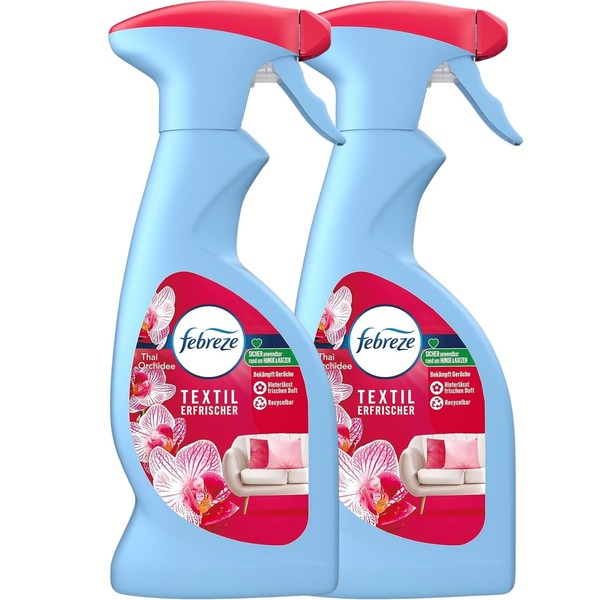 2 x Febreze Thai Orchid Fabric Freshener 375 ml Each