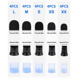 UYRVAPE 10 Pairs High Heel Protectors, 5 Sizes, High Heel Stopper, Black and Transparent Heel Protectors, High Heels Shoes for Grass, Wedding, Outdoor Activities, Easy Walking