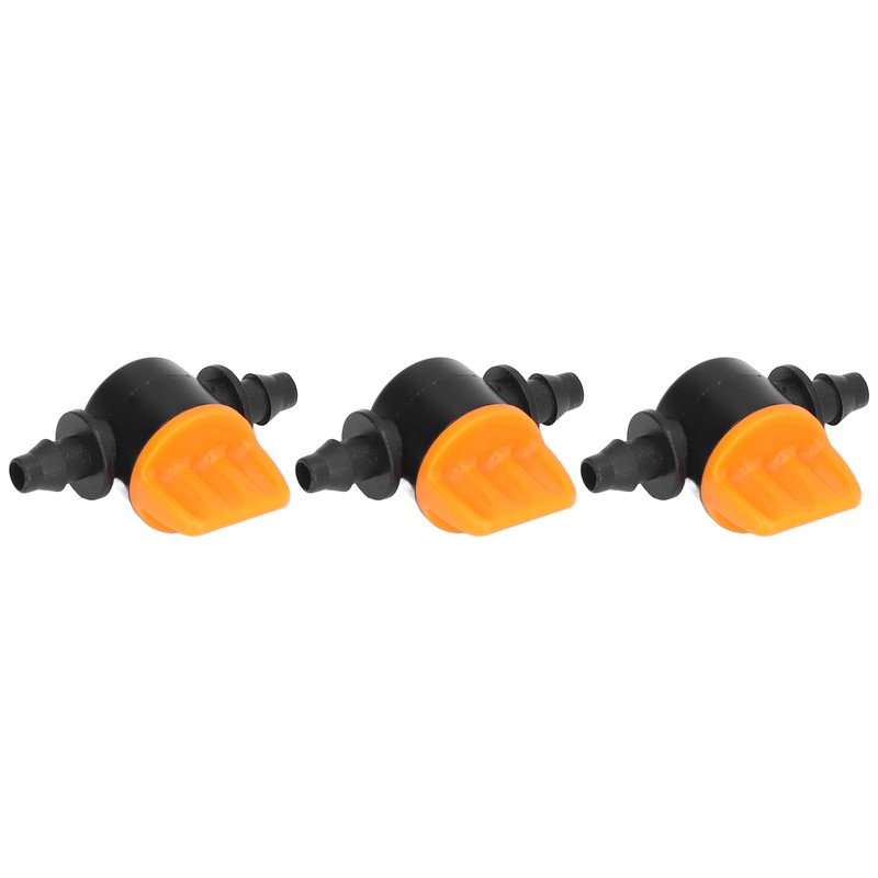100Pcs 4/7 Barb Valve Irrigation Mini Pipe Water Valve Through
