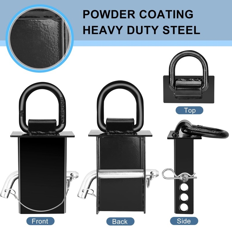 6 Packs Stake Pocket D Ring, Heavy Duty Trailer D