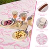 SmoothNovelty Pink Bow Picnic Blanket 80'' x 80'' Waterproof Extra