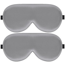 iRboWou Sleep Mask Eye Mask 2 Pack (Gray)