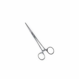 Vicrox Instruments Co Precision Kelly Hemostat Forceps with Half Serrated Jaws & Locking Tweezers Clamp with Premium Stainless Steel (Silver) (5.5"", Straight)