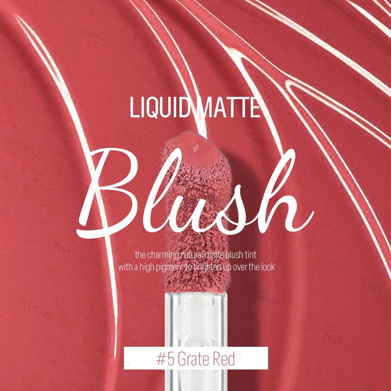 KYDA Liquid Blush, Matte Tinted for Cheeks, Lasting Dewy Finish,
