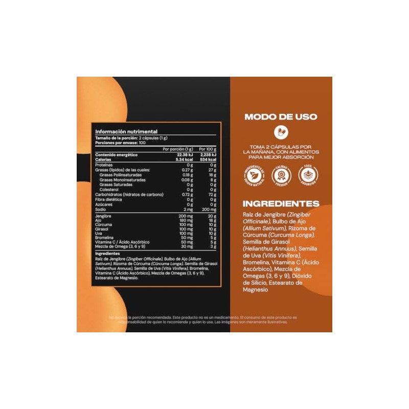 Active Circulation Omega Vitamina Ajo Vital Botanics