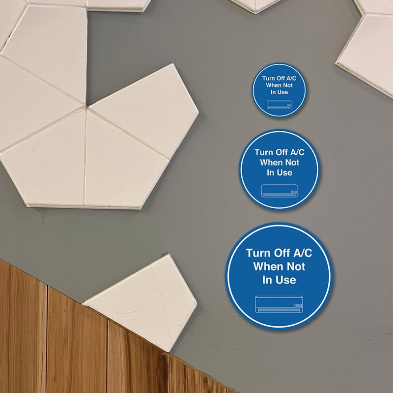 Signs ByLITA Circle Turn Off A/C When Not In Use