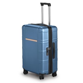 ZJMTOCYU Lightweight Expandable 24" Hardshell Suitcase with TSA Lock and Smooth Spinner Wheels, Blue