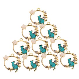 Beatifufu 10pcs Cat-Shaped Jewelry Charms for Bracelet Necklace Making Decorative Pendants Unique Design for Crafting and Custom Jewelry Projects