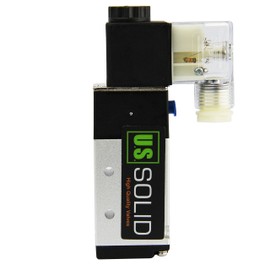 U.S. Solid 1/4" NPT 5 way 2 Position Pneumatic Electric Solenoid Valve DC 12 V