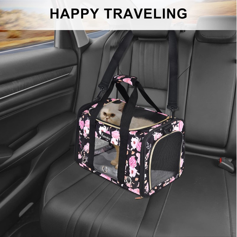 Petmolico Cat Carrier Soft-Sided Pet Bag for Small Medium Cats