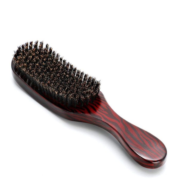 Hair Brush Hair Care Wave Brush 100% Boar Bristles Brown
