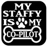 ThatLilCabin - My Staffy is My Copilot Sticker 6" car
