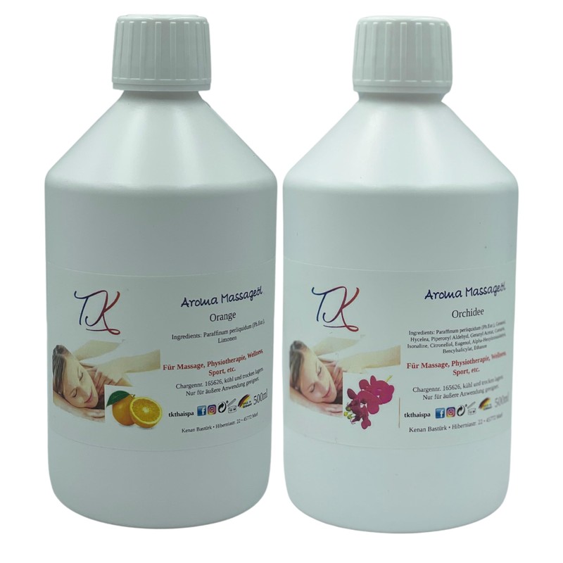 500 ml Aroma Massage Oil - Orchid for Massage, Physiotherapy,