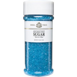 India Tree Blue Sparkling Sugar, 7.5 oz | Vibrant Decorating Sugar for Baby Showers, Winter & Celebrations