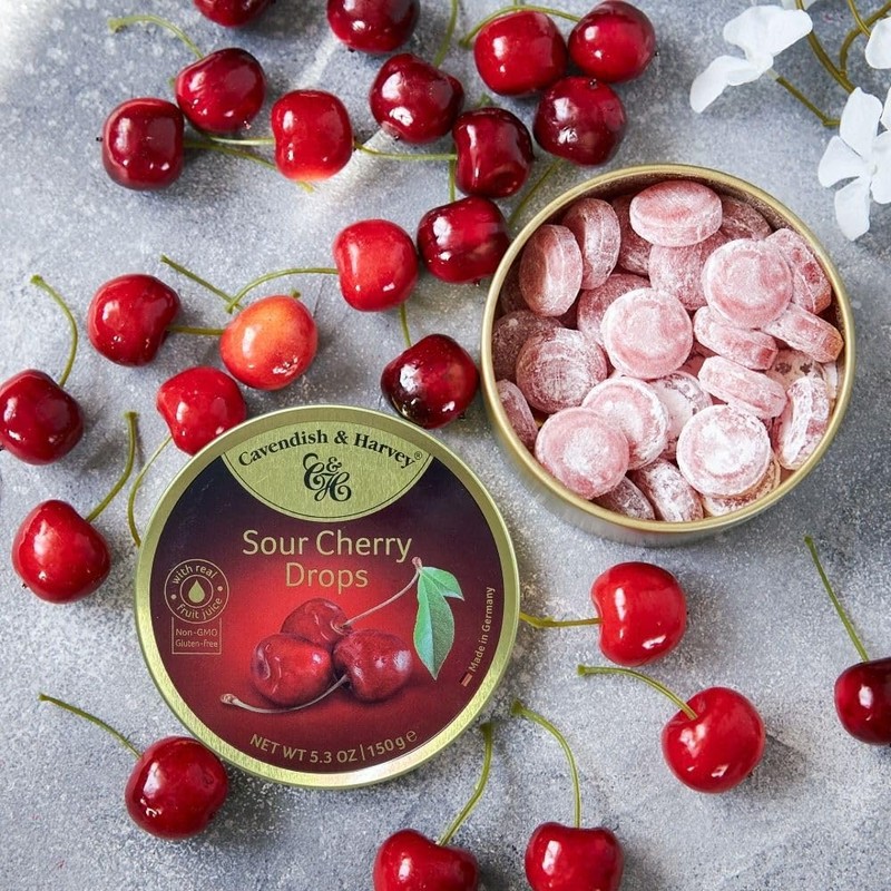 Cavendish & Harvey | Sour Cherry Hard Candy Drops |