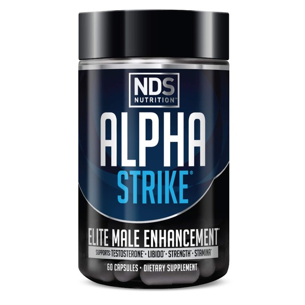 NDS Nutrition Alpha Strike - Maximize Stamina, Endurance, Overall Health - Increase Lean Muscle and Strength - 60 Capsules