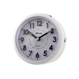 Ravel - Ruxley 3D Quartz Alarm Clock - White