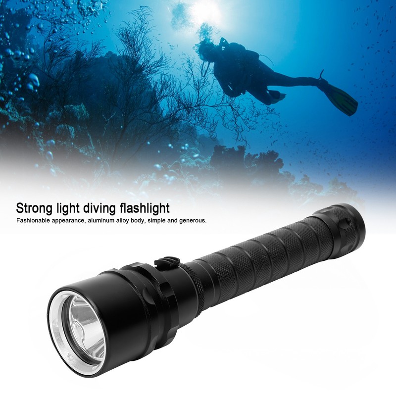 Bright Flashlight Aluminum Alloy 2000LM Long‑Range Electric Torch for Underwater