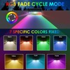 LIANGLOME 12PK Solar Fence Lights Outdoor Waterproof LED - Warm