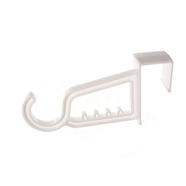 One Stop DIY 3 x Large White Plastic Split Rail Door Hooks