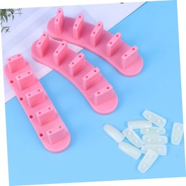 Healeved 9pcs Nail Art Display Rack Elegant Nail Practice Stand Lotus Base for Manicure Lightweight and Compact Design