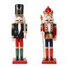 Hileyu 2Pcs Christmas Nutcracker Soldier Wooden Puppet Ornament 30cm Nutcracker