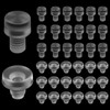 48PCS Glass Table Top Bumpers with Stem, Clear Rubber Grippers