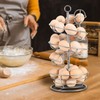 Flexzion Spiral Egg Rack for Fresh Eggs - Sturdy Silver