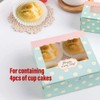 LAPONO 15 Pcs Individual Cupcake Containers,Large Single Cupcake Boxes Carrier
