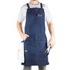 Hudson Durable Goods Adjustable Crossback Denim Apron with Pockets –