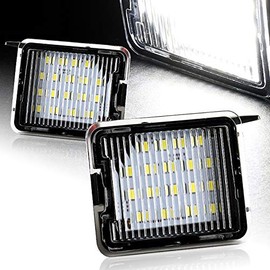 HYPERSPEED Bright White 18-SMD LED 12V License Plate Lights Lamp Bulbs Assembly Replacement 2PCS Compatible with Ford Focus/Escape/Fusion, Car Exterior Accessories