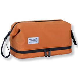 Toiletry Bag for Men Water Resistant Double Layer Organizer with Large Capacity for Nylon Toiletries Travel Essentials Accessories