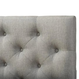Baxton Studio Viviana Tufted Full Panel Headboard in Gray