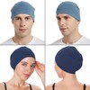 Headshion Cotton Skull Caps for Men Women,4-Pack Lightweight Beanie Sleep