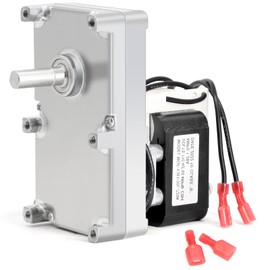 Hiorucet CU-047044 Auger Motor Replacement for Englander/England 10-CDV, 10-CDP, 49-SHC22, 49-TRC22, 10-CDVG, 10-CDVL Pellet Stoves, 4 RPM Clockwise Top and Bottom Auger Motor Feed Motor