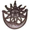 Sun and Moon Front Door Knocker Cast Iron Rustic