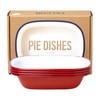 Falcon Enamelware Enamel Pie Dishes Set of 4 - Pillarbox