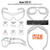 WYND Blocker Large Motorcycle Riding Glasses Extreme Sports Wrap Sunglasses,