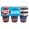 Snack Pack Ice Cream Sandwich Flavored Pudding Cups, Lunchbox Snack,