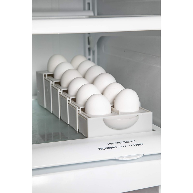Think Up Designs Eggstra Space Egg Organizer for Refrigerator, Adjustable