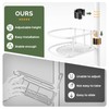 HAMITOR Corner Shower Caddy Tension Pole: Rustproof Bathroom Organizer Shelves